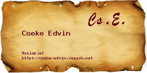 Cseke Edvin névjegykártya